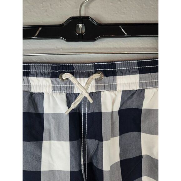 Gap Kids Boy's Blue and White Check Swim Shorts Trunks Size Large 10 NWT - Picture 3 of 7